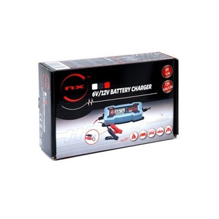 CARGADOR BATERIAS MOTO LCD 6-12V - 0.8A-3.8A