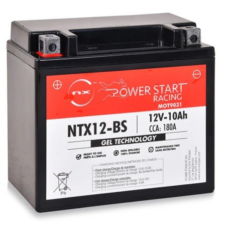 Batería moto Gel YTX12-BS / NTX12-BS 12V 10Ah