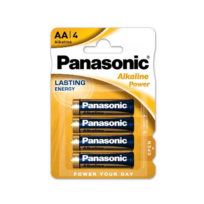 Blíster 4 pilas recargables AA 1900mAh uso frecuente Panasonic