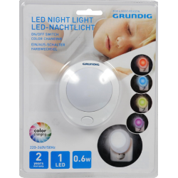 GRUNDIG LED - Luz trasera (plástico, 8,7 x 7 x 7,5 cm), color blanco