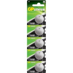PoundMax Litio CR2430 Pilas de Botón, 3V  1x Blíster de 5 : :  Electrónica