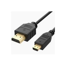 Rankie Cable Micro HDMI a HDMI, Alta Velocidad con Ethernet, 3D, 1080P, 2160P, 4K y Canal de Retorno de Audio, 1, 8m, Negro